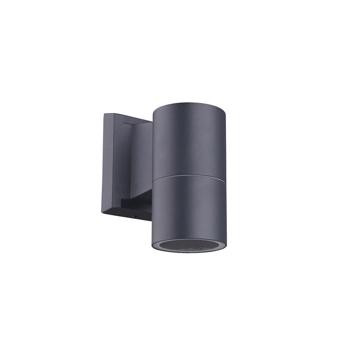 WANDLAMPE Aluminium Anthrazit Außenleuchte - Anthrazit, Glas (6/11/11.5cm)