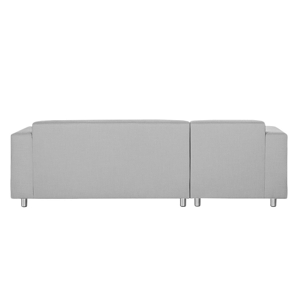 ECKSOFA mit Longchair davorstehend links - Webstoff, Grau - Grau, Textil (240/140cm) - home24