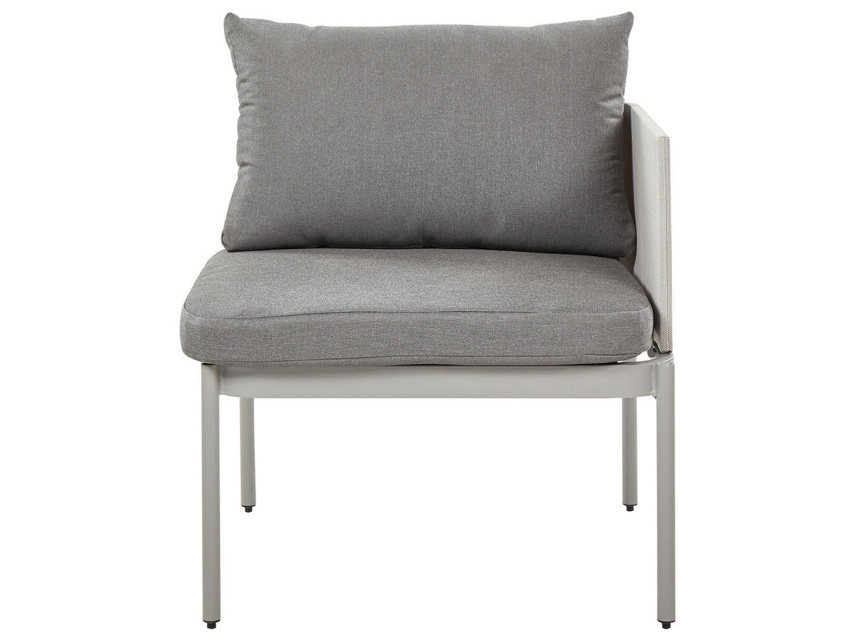 LOUNGE SET 2-Sitzer modular Grau Terracina - Grau, Metall - Beliani