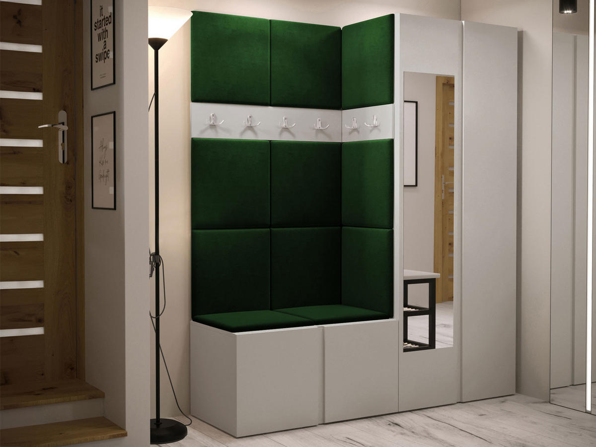 MOBILIER PENTRU HOL Orion XII - cașmir/verde, material plastic/compozit lemnos (158/186/46cm) - MIRJAN24