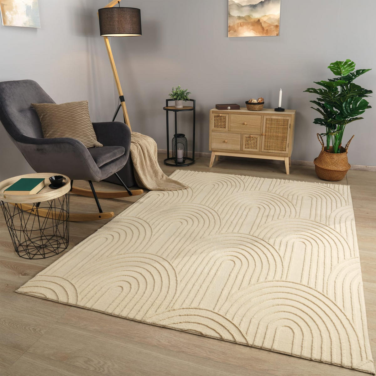 FLACHWEBETEPPICH Boho Beige 80 x 150 cm - Beige, Kunststoff (80/150cm) - TT Home