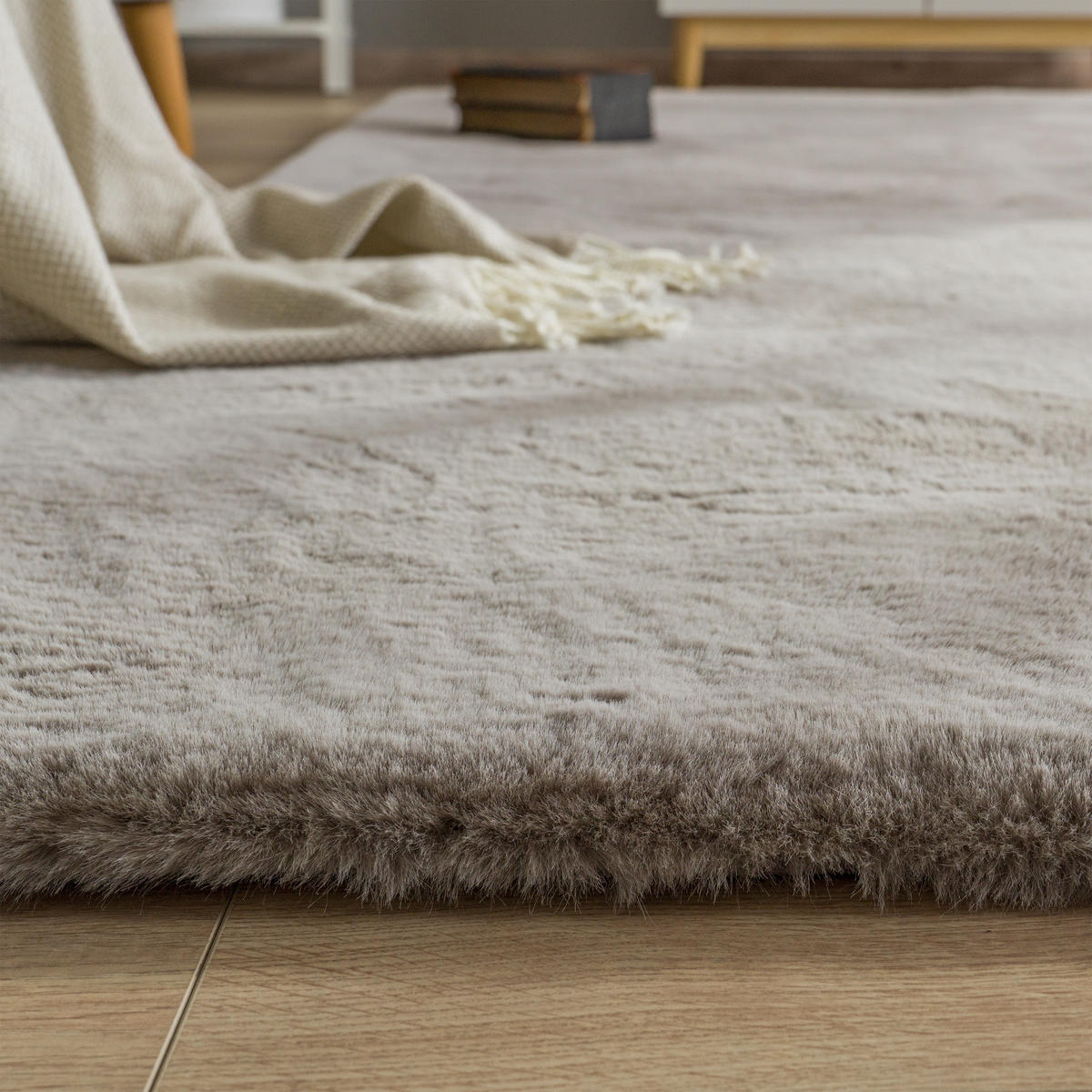 HOCHFLORTEPPICH 160/160 cm Rabbit Deluxe 860 - Grau, Textil (160/160cm) - Paco Home