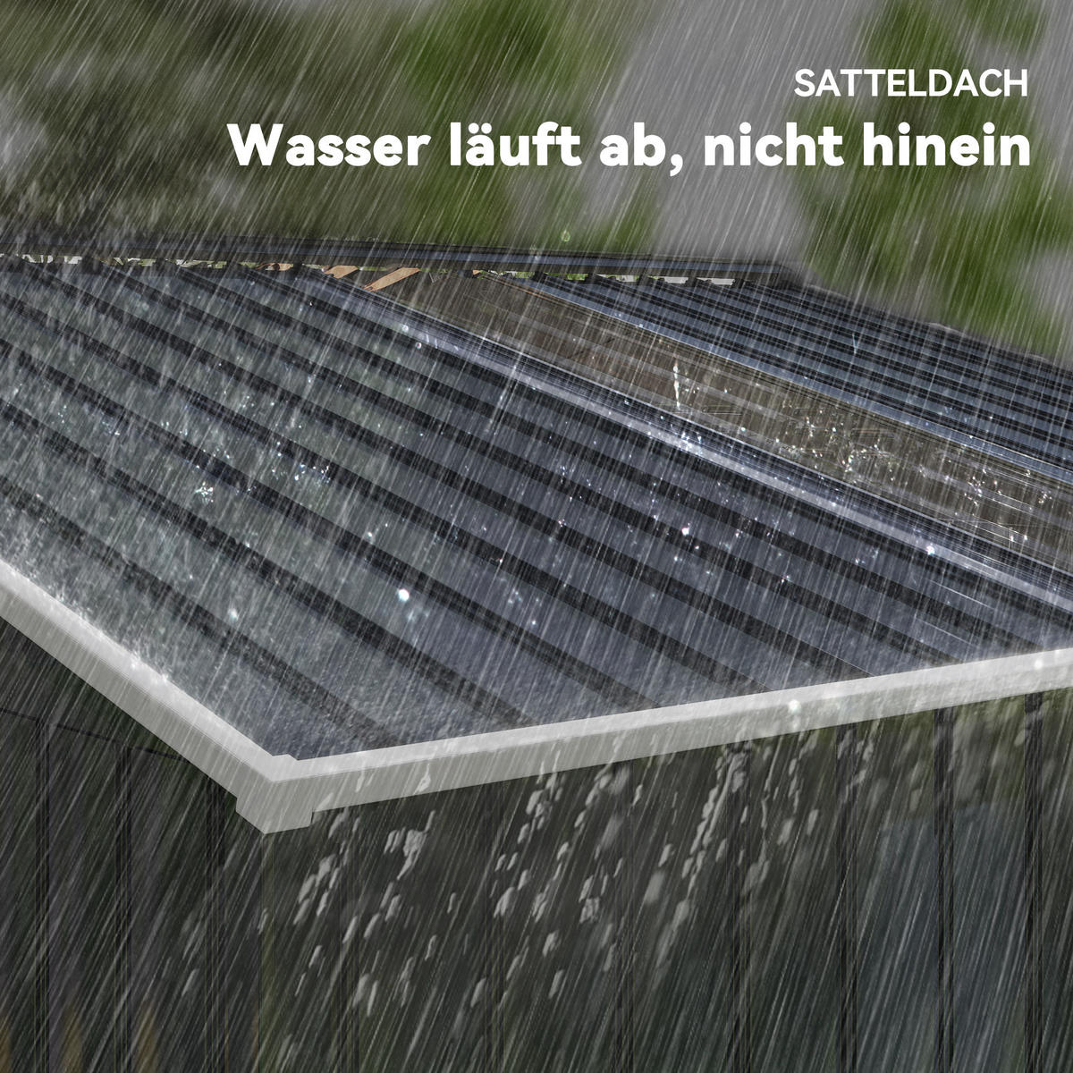 VERZINKTER Stahl Gerätehaus 4,9m² 277x195x192cm Geräteschuppen mit Satteldach - Dunkelgrau, Metall (195/192/277cm) - Outsunny