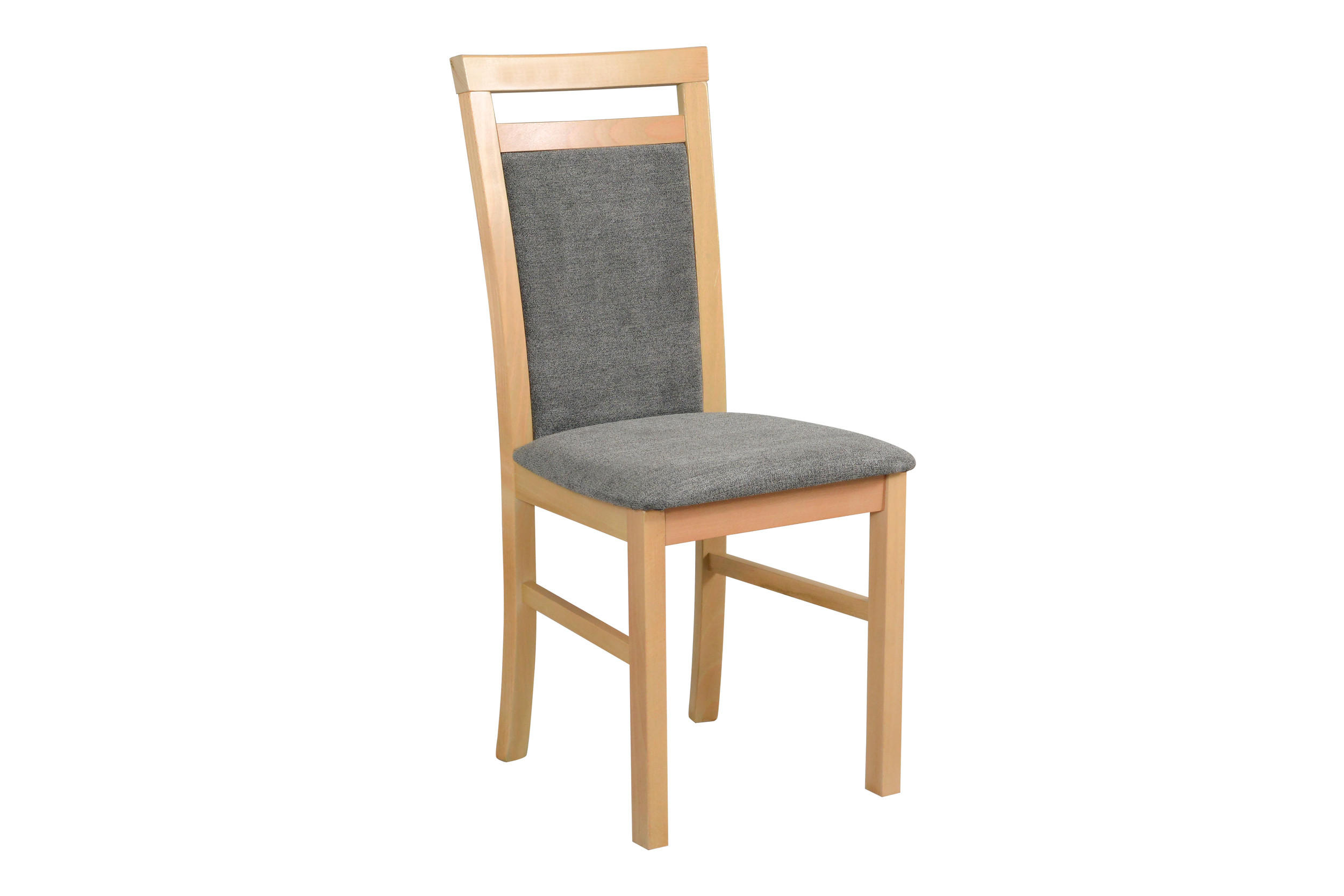 STUHL 2er Set MILANO 5 grandson - Beige/Titanfarben, Holz (43/93/40cm) - Leaf Design