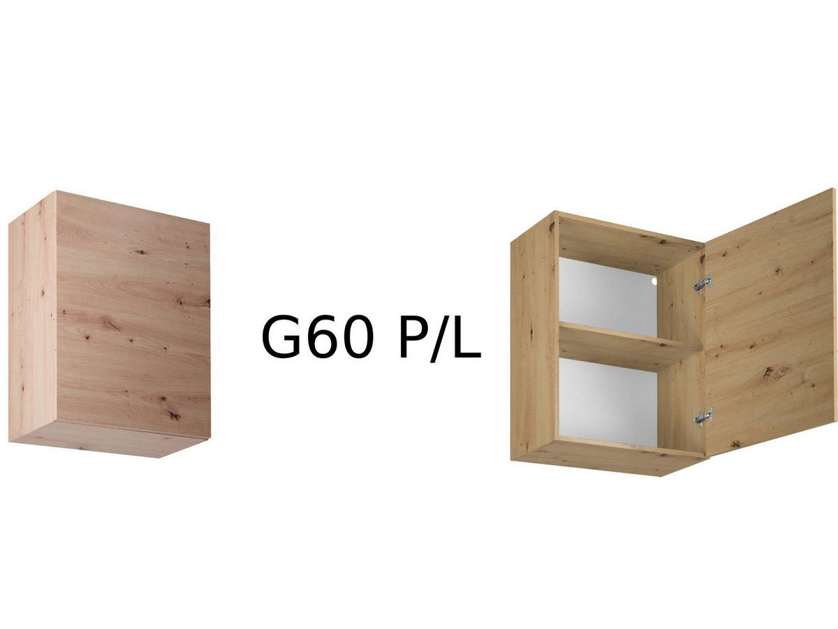 WINKELKÜCHE 330 × 230 cm - Langen K105-M330 - in Artisan Eiche - Schwarz/Eiche Artisan, Holz/Holzwerkstoff (330/248/230cm)