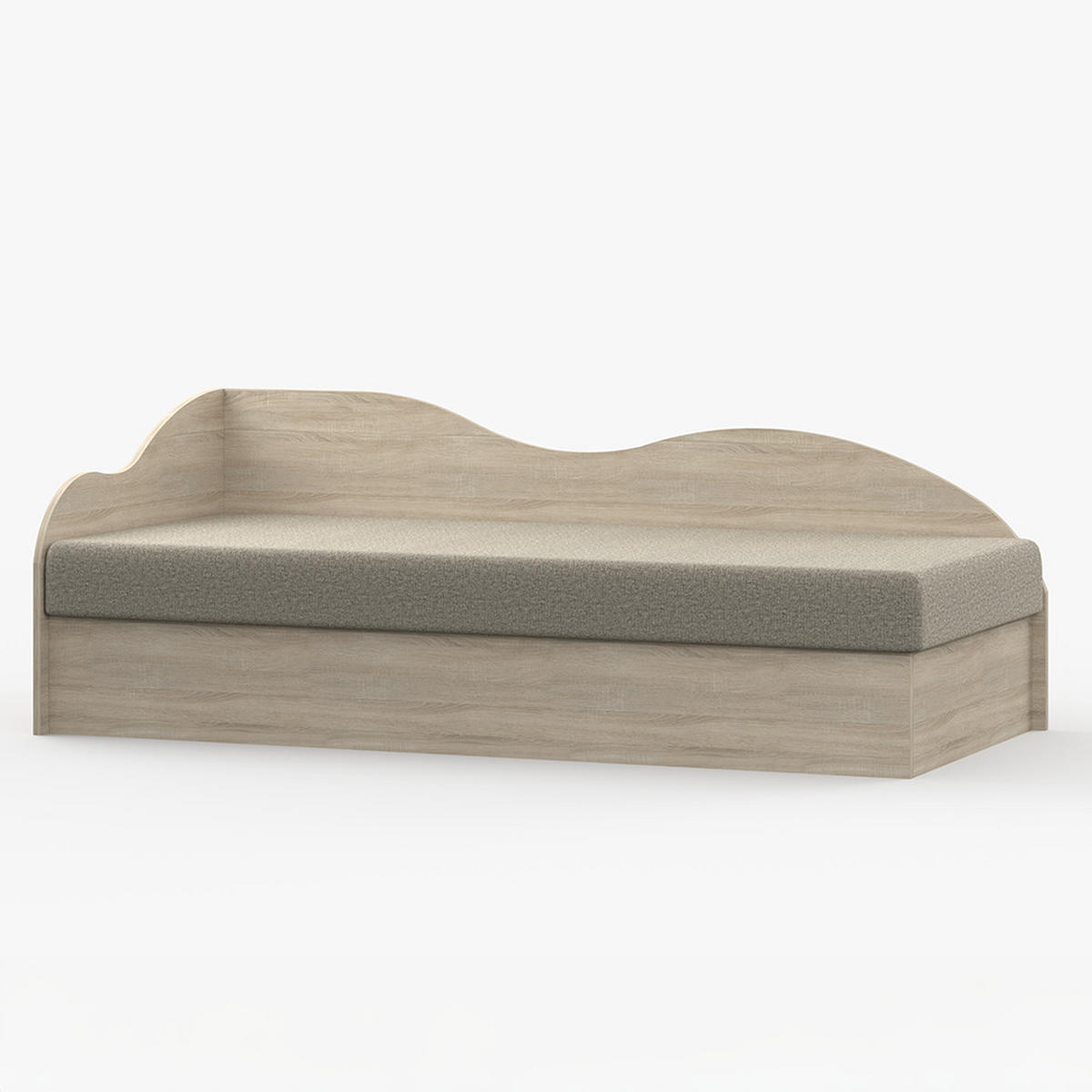 BETT SOLO Lattenrost, 80/200 in Aragon 20 - Beige/Sonoma Eiche, Holzwerkstoff - imoebel24