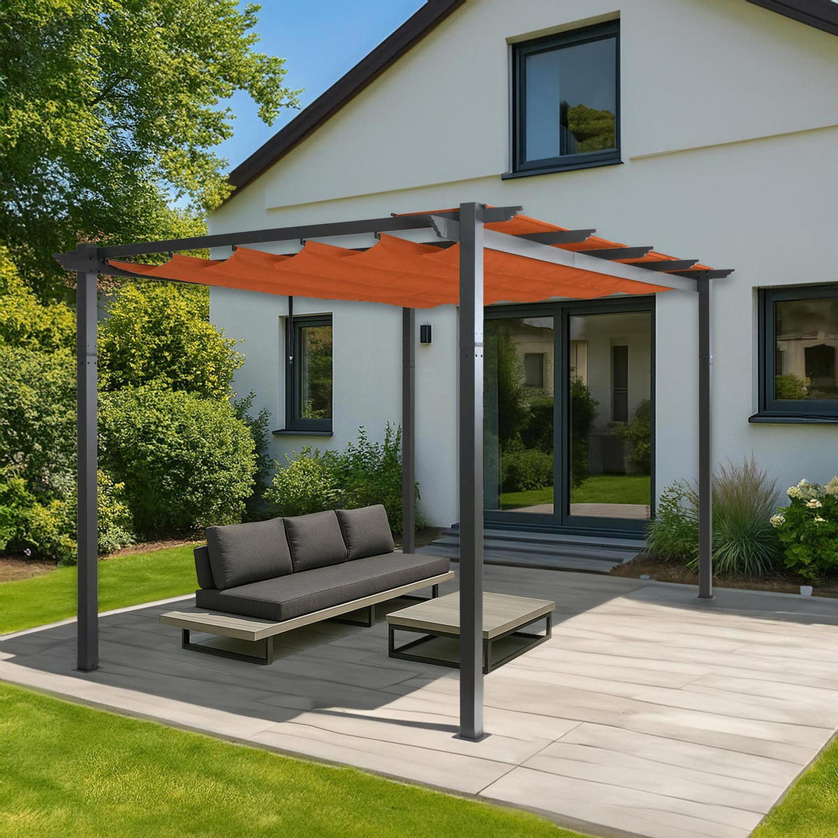 PERGOLA Orange - Orange, Metall (400/240/300cm) - MCW