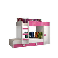 ETAGENBETT 254/94/165 - Pink/Weiß, Holz (90/200cm) - MÖBEL KRYSPOL