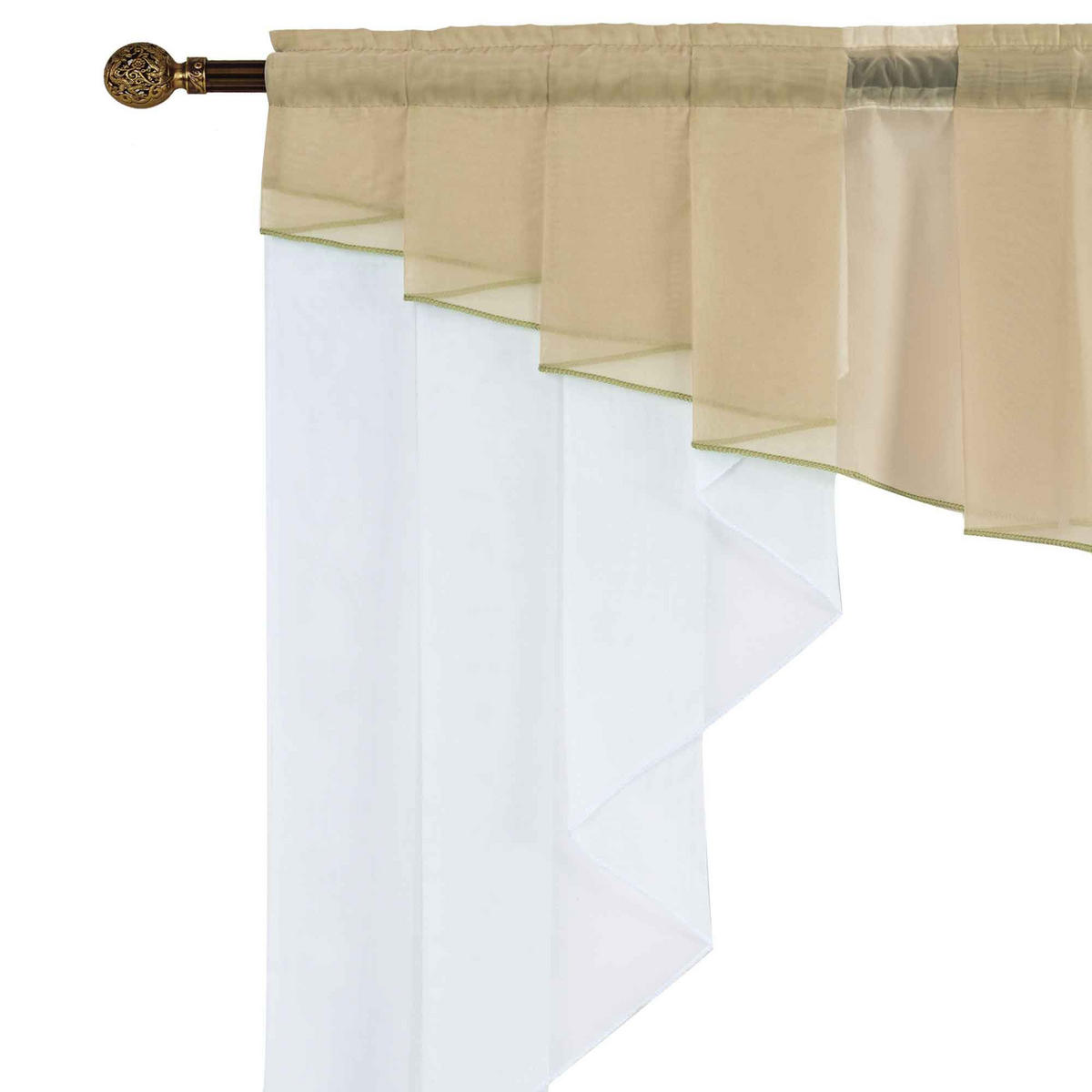 SCHEIBENGARDINE MEIßEN 100x100 cm Sand - Sandfarben, Textil (100/100cm) - Gardinenbox