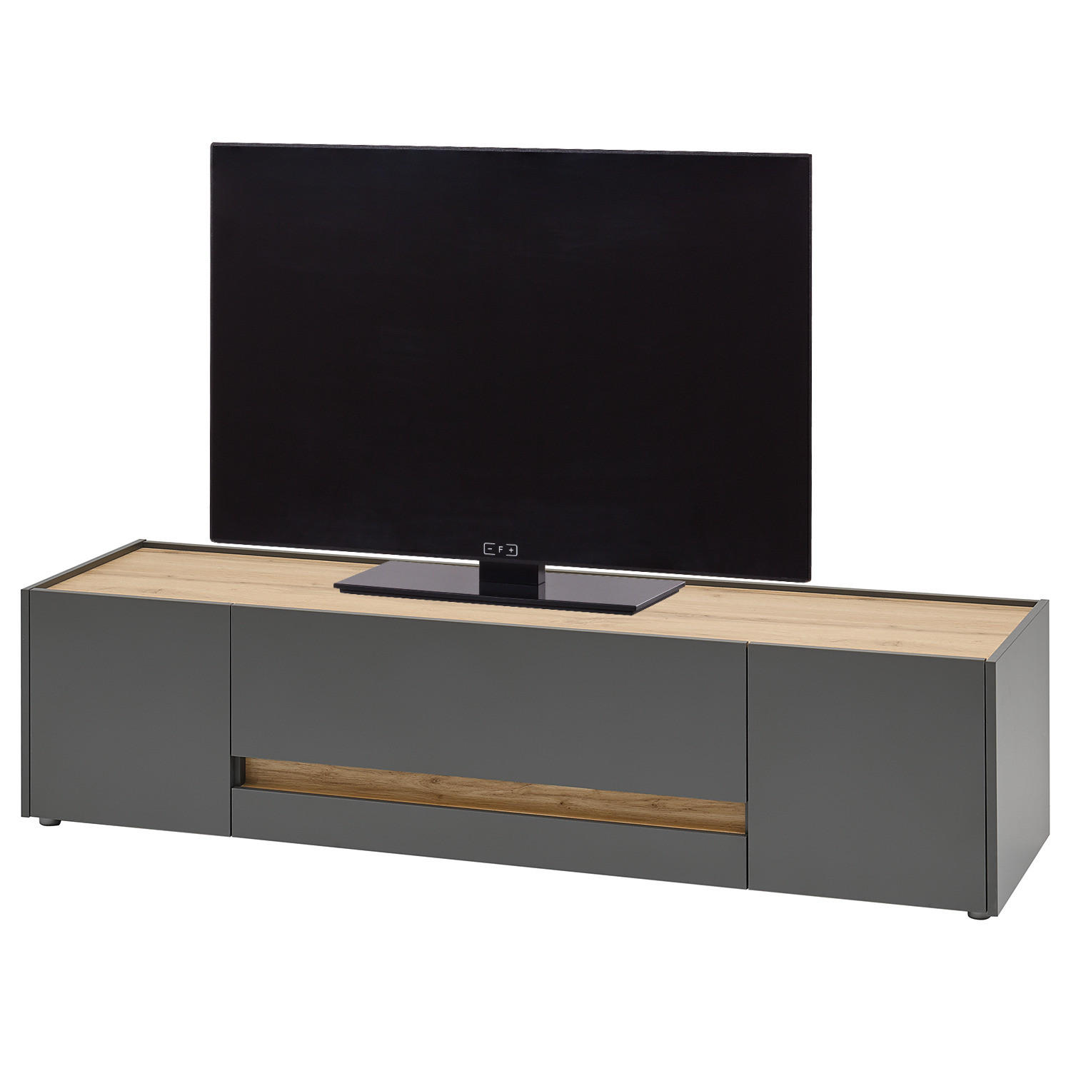 TV-LOWBOARD - Anthrazit/Silberfarben, Holzwerkstoff/Kunststoff (170/40/45cm) - home24