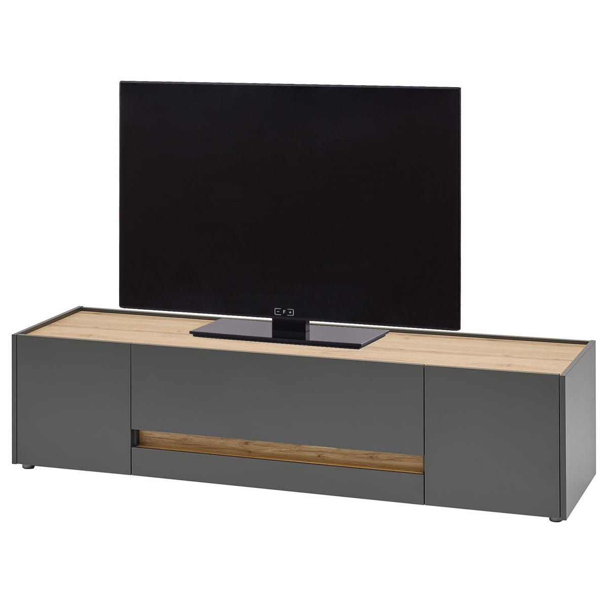 TV-LOWBOARD - Anthrazit/Silberfarben, Holzwerkstoff/Kunststoff (170/40/45cm) - home24