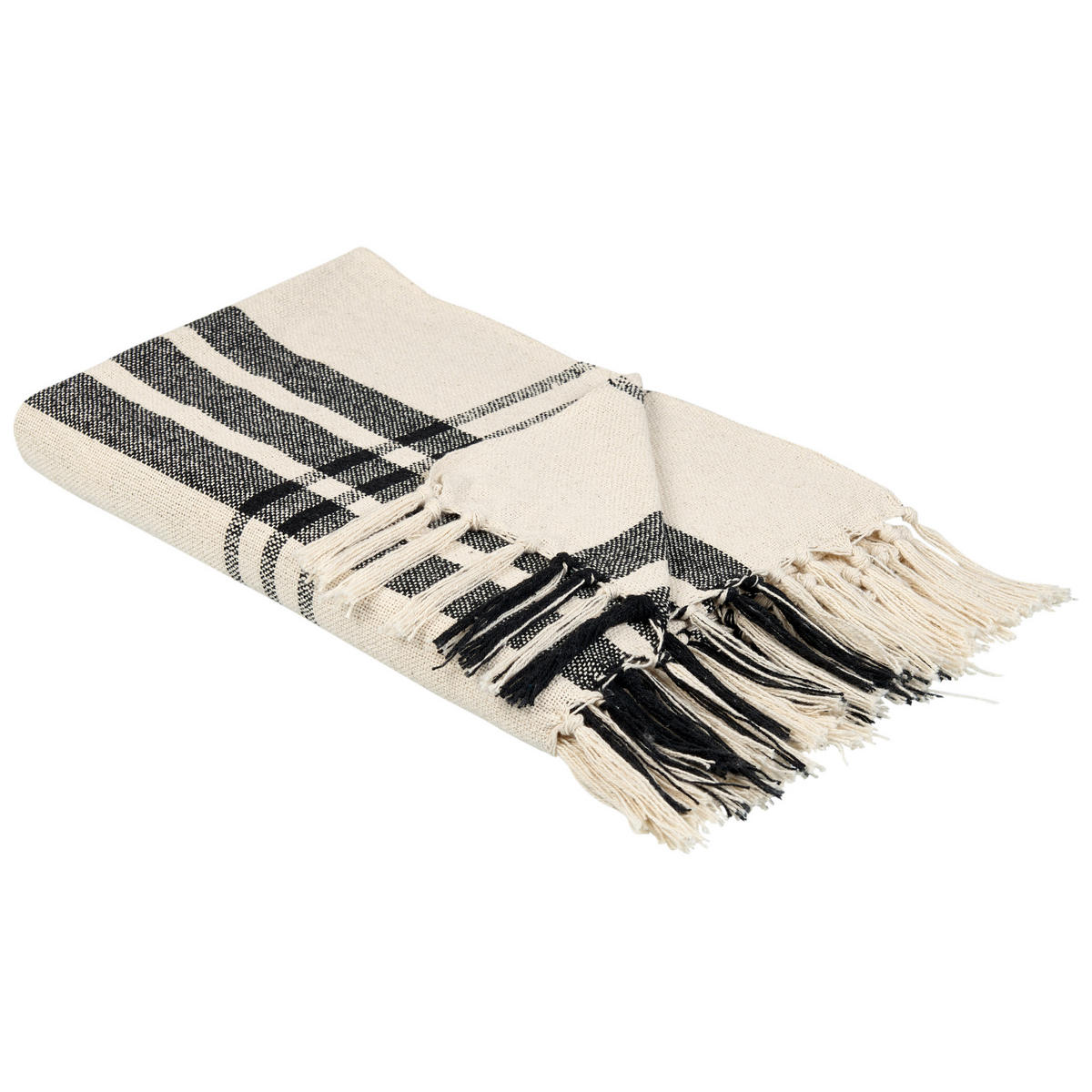 DECKE Cremeweiß Yuvali 130/170 cm - Ecru, Naturmaterialien/Textil (130/170cm) - Beliani