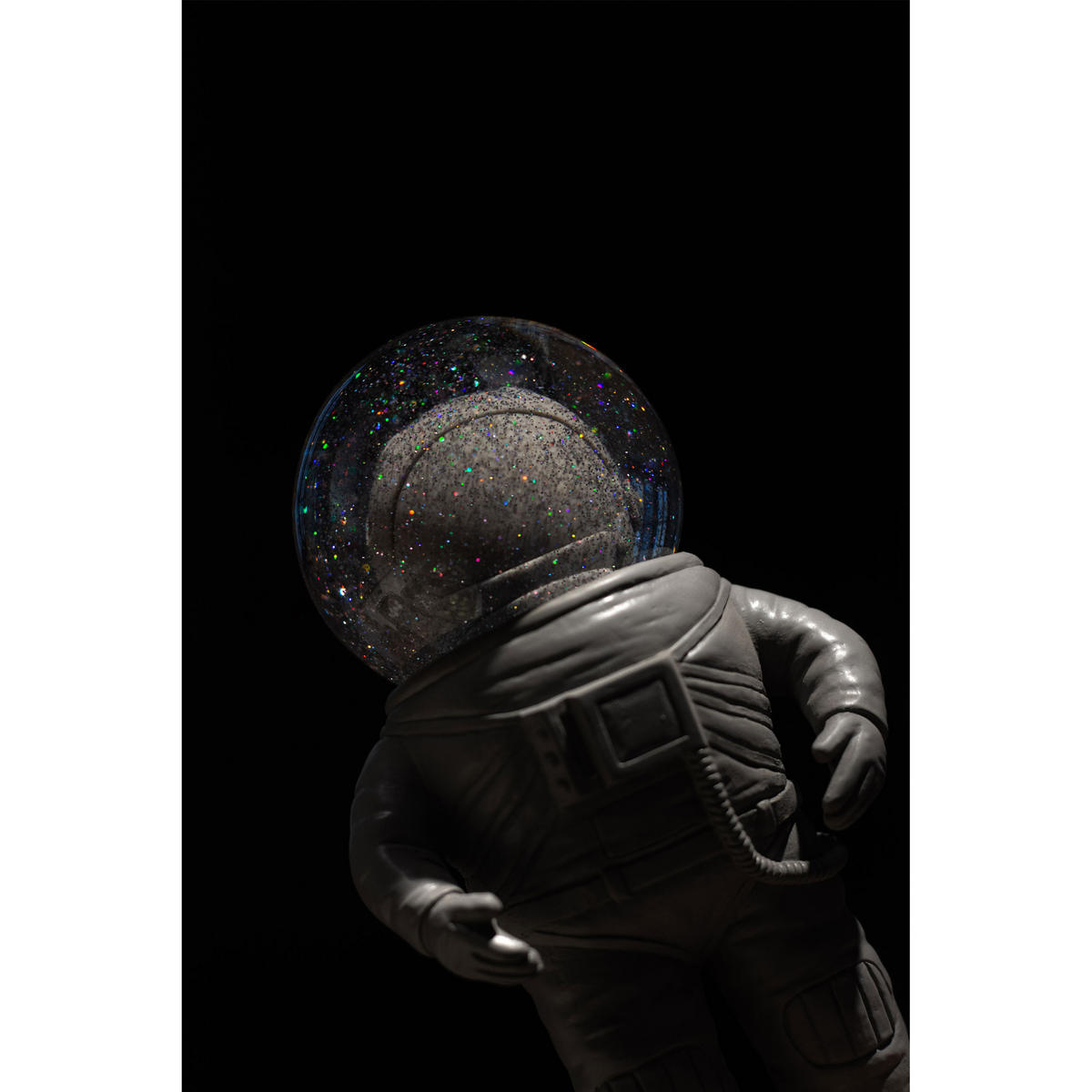 SCHNEEKUGEL Summerglobe The Astronauts Medium, Glas / Polyresin, Grau, 18 cm - Grau, Glas (8/18/9cm) - Donkey Products