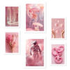 POSTER Set Mit 6 Pinke Komposition A3 & A4 Rahmenlos - Klar, Papier (29/3cm) - Nacnic