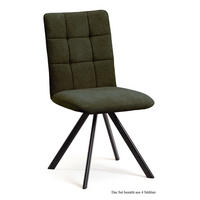 ESSZIMMERSTUHL drehbar (4er-Set) Despa 47x91x60 Schwarz/Khaki - Dunkelgrün/Schwarz, Kunststoff (60/91/47cm) - 58aufmkessel