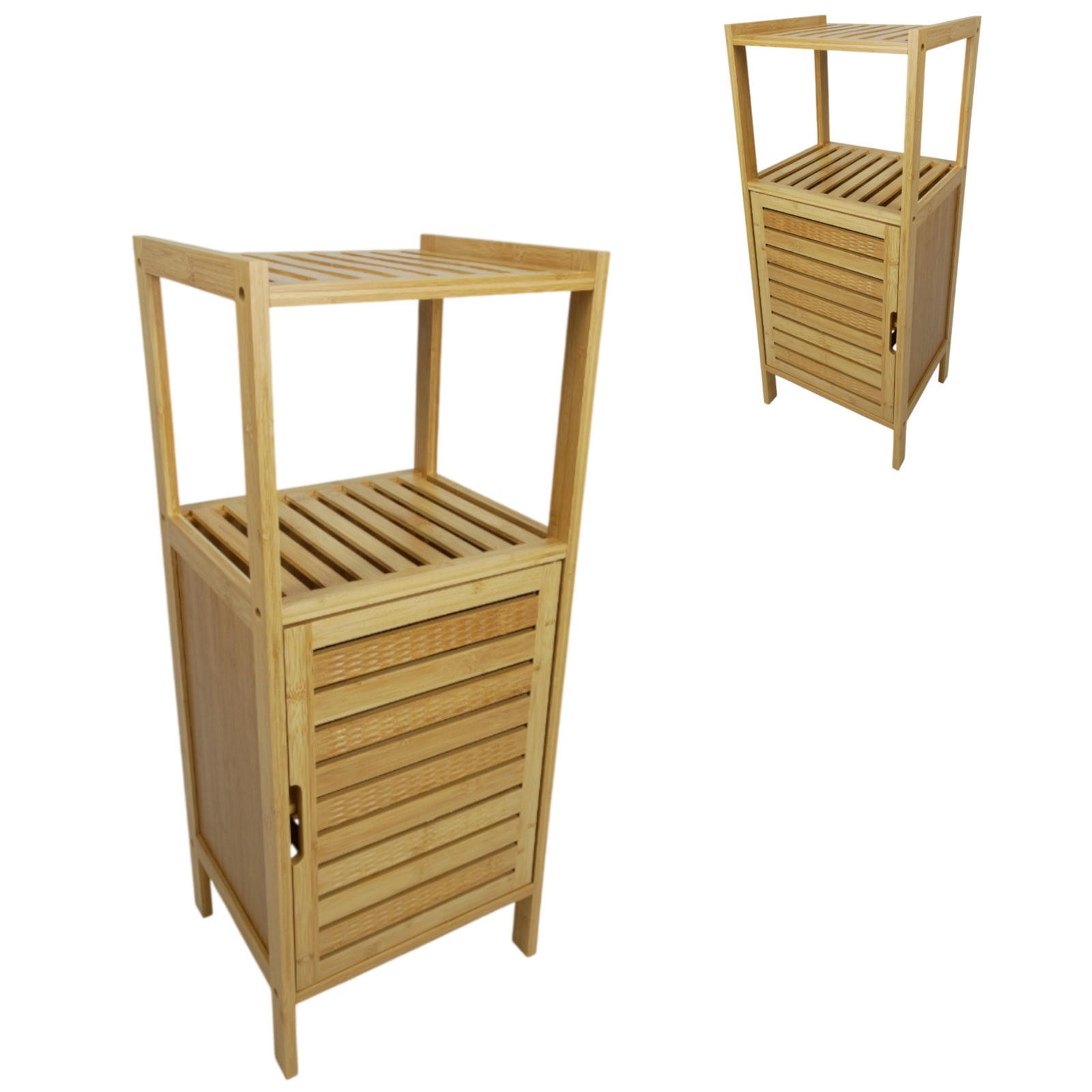 BADREGAL Bambus Naturfarben Schrank 80x33x28,5 cm - Naturfarben, Holz (33/80/28.5cm) - Begryf