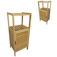 BADREGAL Bambus Naturfarben Schrank 80x33x28,5 cm - Naturfarben, Holz (33/80/28.5cm) - Begryf