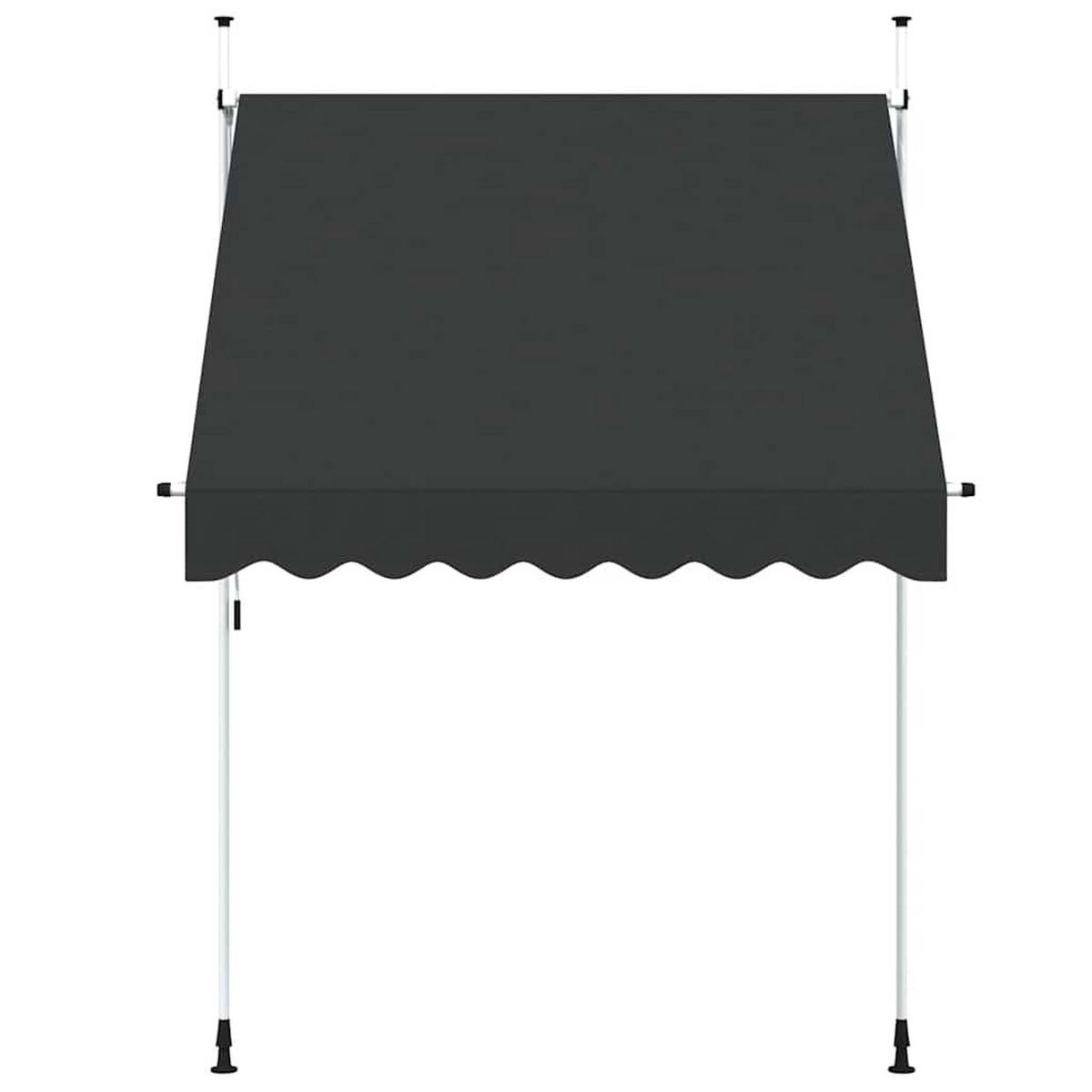 EINZIEHBARE Markise Handbetrieben 200 cm Anthrazit - Anthrazit, Textil (200/1/1cm) - furnicato