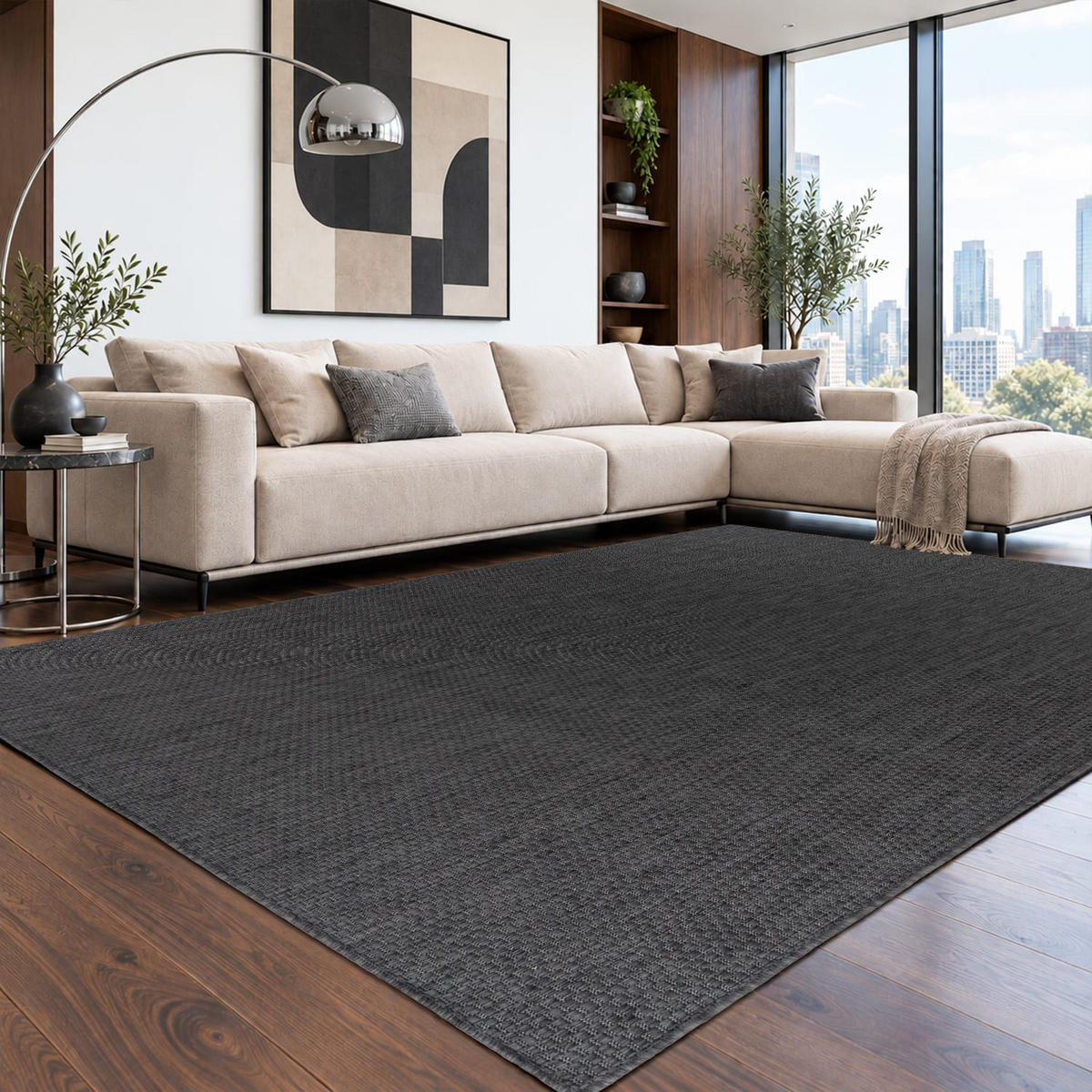 OUTDOORTEPPICH 240/340 cm Venedig 165 - Anthrazit, Kunststoff (240/340cm) - Paco Home