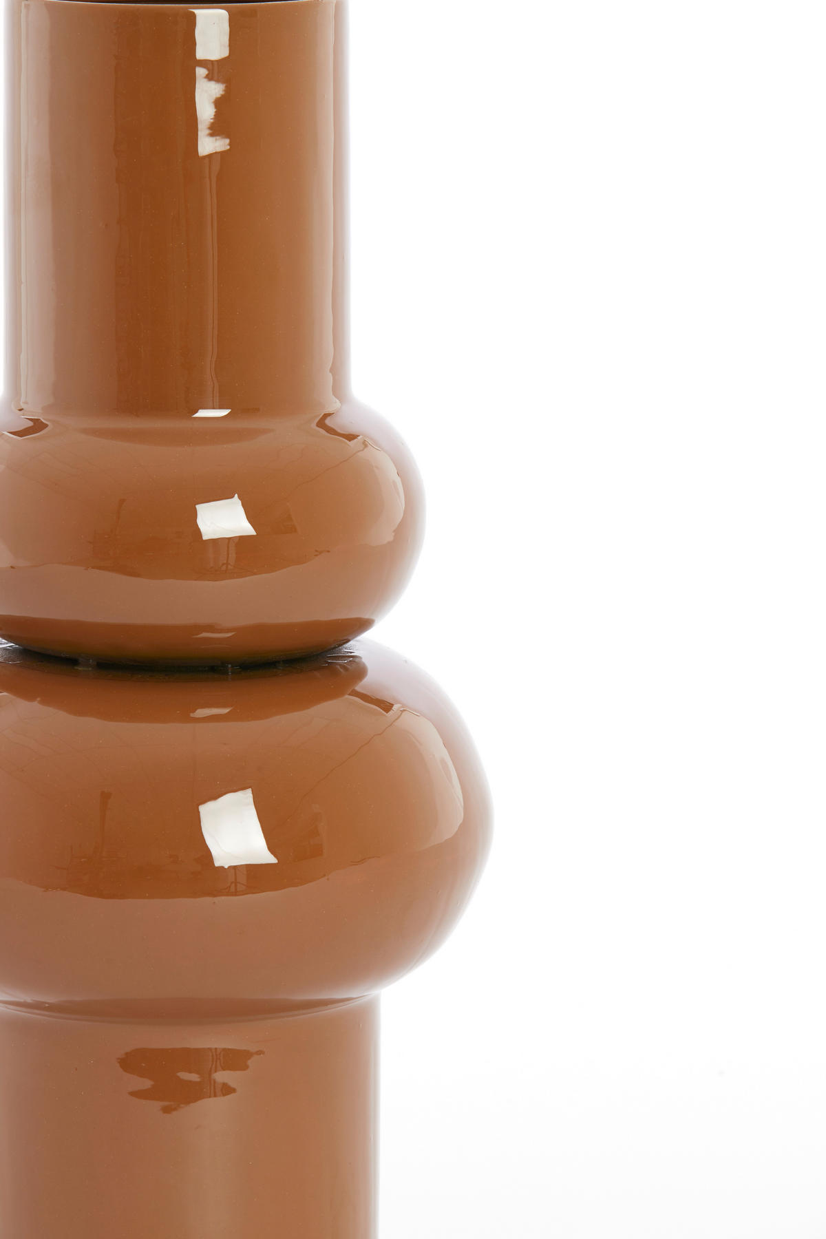 VAZE Irissa Braun 19/19/43 cm - Braun, Metall (43cm) - Light & Living