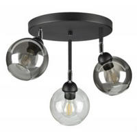 DECKENLEUCHTE HAGEN - Transparent/Schwarz, Glas/Metall (35/35/35cm) - kiki design