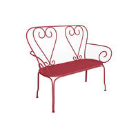 GARTENBANK - 2 -Sitzer - Metall - terracotta - GUERMANTES - Braun, Metall (103/92/47cm) - Vente-Unique