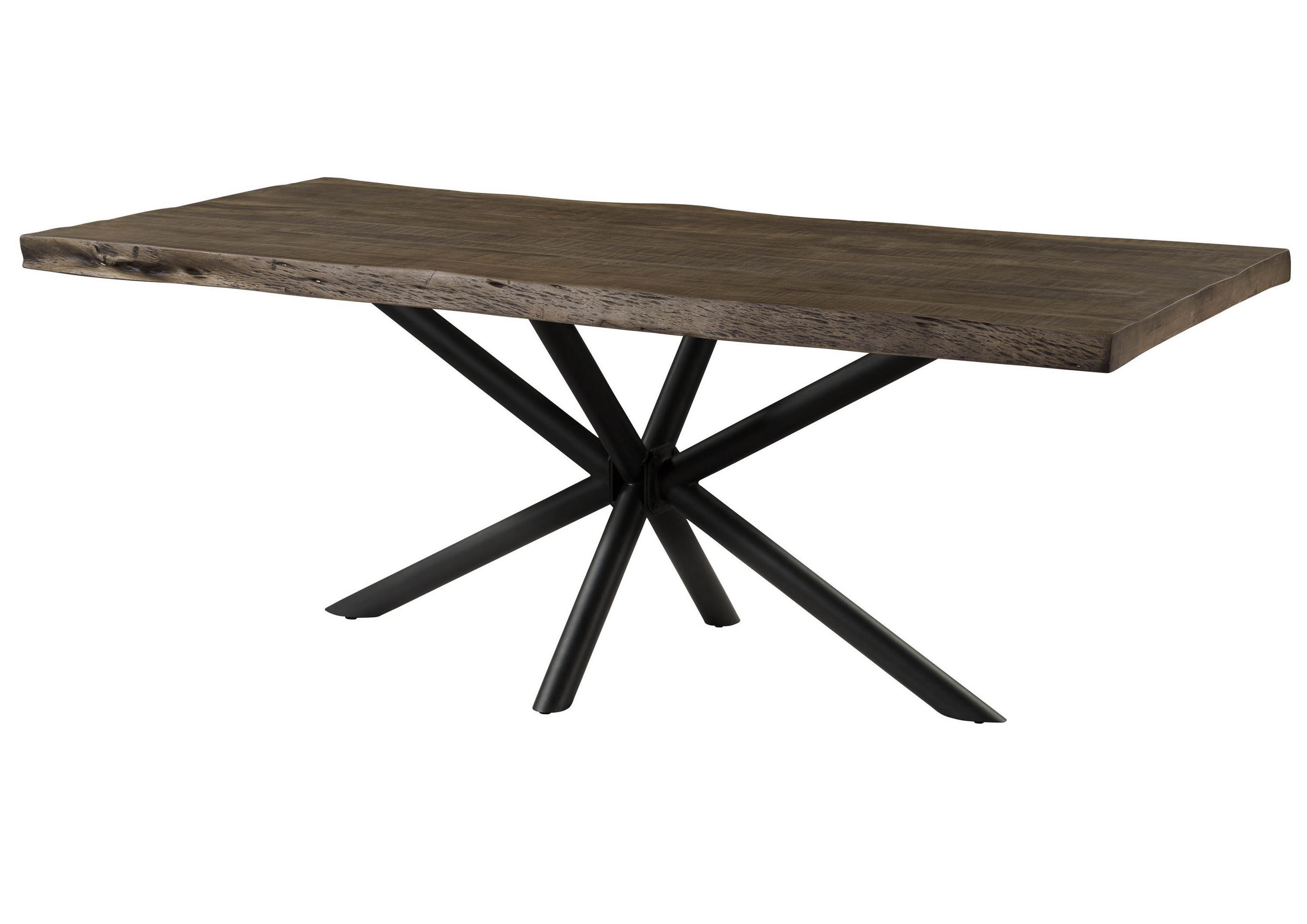 BAUMTISCH Mango 180x90x76 grau lackiert / Kreuzgestell anthrazit matt FREEFORM 5 - Anthrazit/Grau, Holz (180/90/76cm) - Massivmoebel24