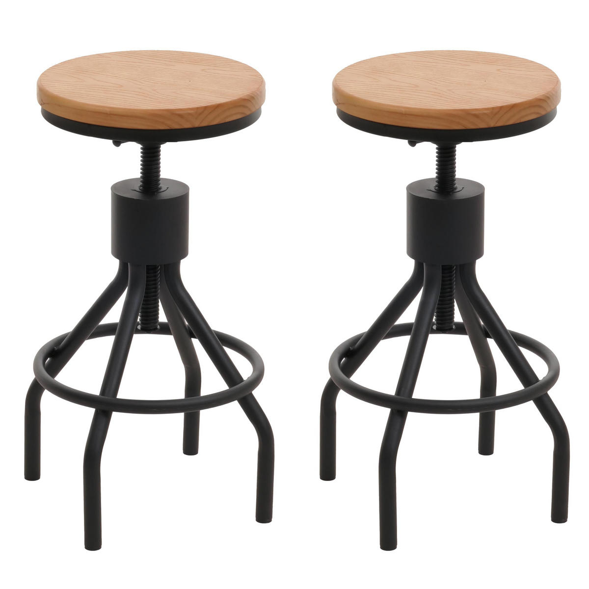 BARHOCKER Kiefer Dekor 2er-Set - Kieferfarben, Holz (34/80/34cm) - MCW