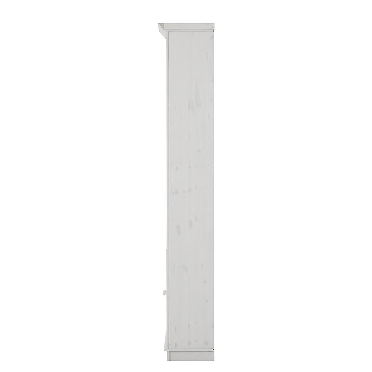 REGAL mit Türen - Kiefer massiv - Weiß/Kieferfarben, Holz (74/223/37cm) - home24