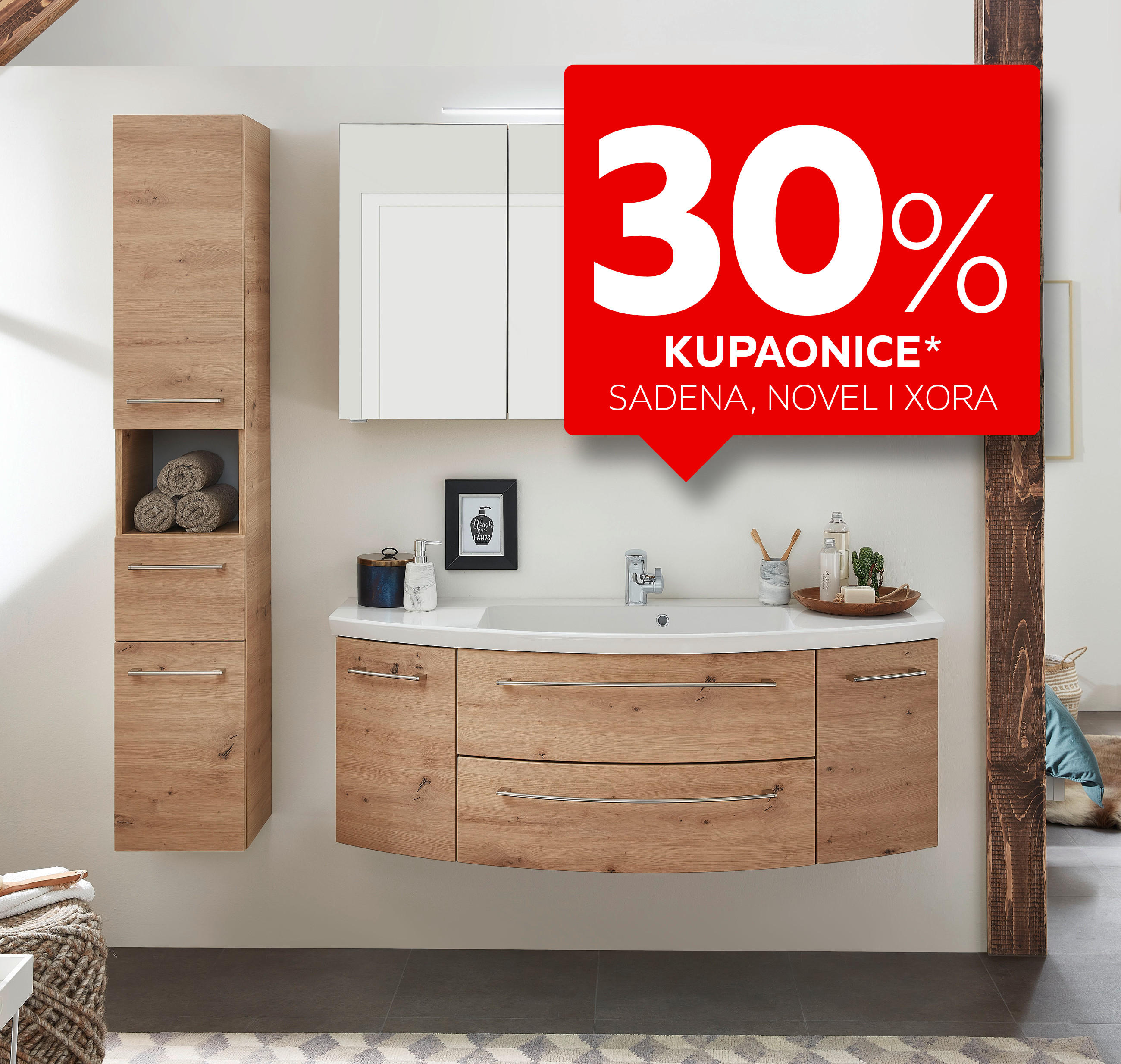 30% kupaonice Sadena, Novel i Xora*