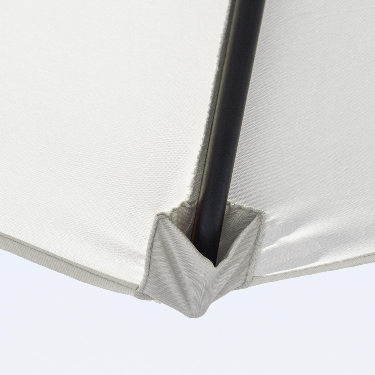 SONNENSCHIRM DE-11350 neigbar, mit Kurbel, 180 g/m² Creme - Creme, Metall (260/260cm) - ComfortXL