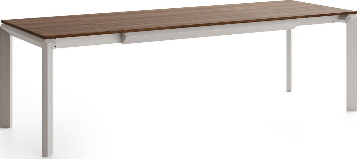 ESSTISCH Elan rechteckig ausziehbar verlängerbar mit Schwarzen Metallbeinen, Walnuss Braun 180-270/90/76 cm - Kaschmir/Walnussfarben, Holzwerkstoff/Metall (90/270/76cm) - WFL GROUP