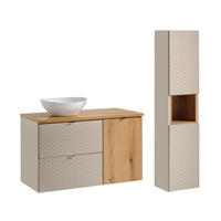 BADMÖBEL 100.4cm Manoa 2er-Set Kaschmir - Beige, Holzwerkstoff (100.4/59/40cm) - Petits-meubles