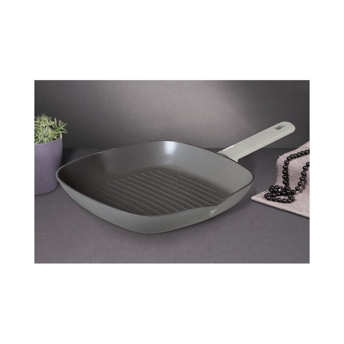 PFANNENSET Grau 28/28/4.8 cm 35570 - Grau, Kunststoff - Berlinger Haus