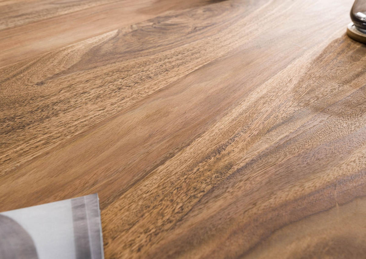 BAUMTISCH Sheesham 200x100x79 natur gebeizt / Mikado-Beine anthrazit matt FREEFORM 5 - Anthrazit/Naturfarben, Holz (200/100/79cm) - Massivmoebel24