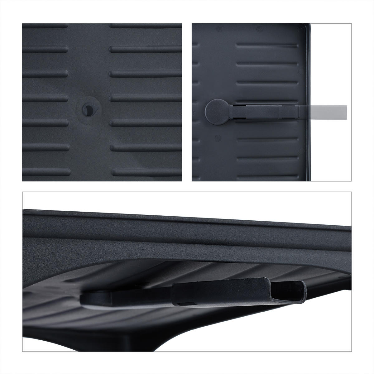 ABTROPFGESTELL - Schwarz, Kunststoff/Metall (42/18/30cm) - Relaxdays