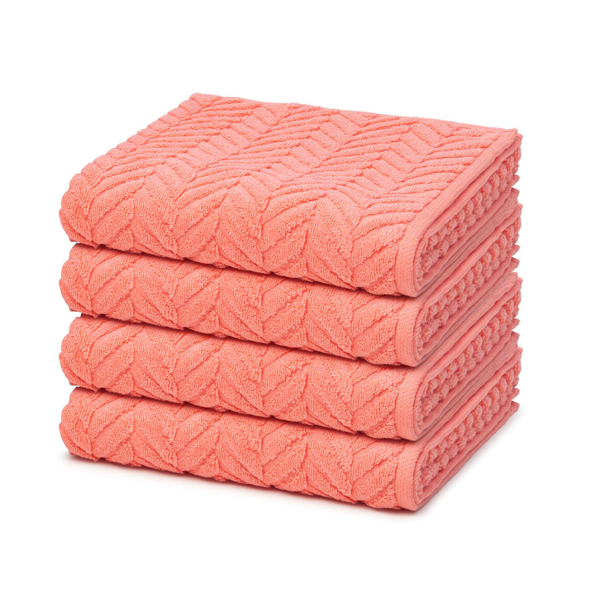 HANDTUCH Sensual Skin Zopf 4er-Set - Orange, Textil (50/100cm) - Ross