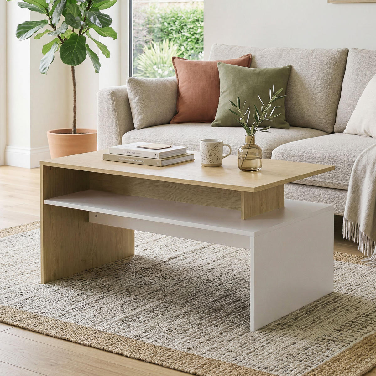 COUCHTISCH Weiß 12 Stück - Weiß, Kunststoff (95/55/50cm) - GiPP