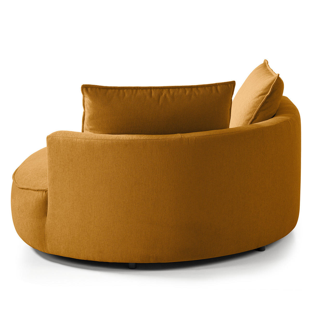 OTTOMANE - modular - Schwarz/Orange, Kunststoff/Textil (126/82/154cm) - home24