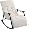 SCHAUKELSTUHL Samt creme - Creme, Textil/Metall (61/66/100cm) - CLP