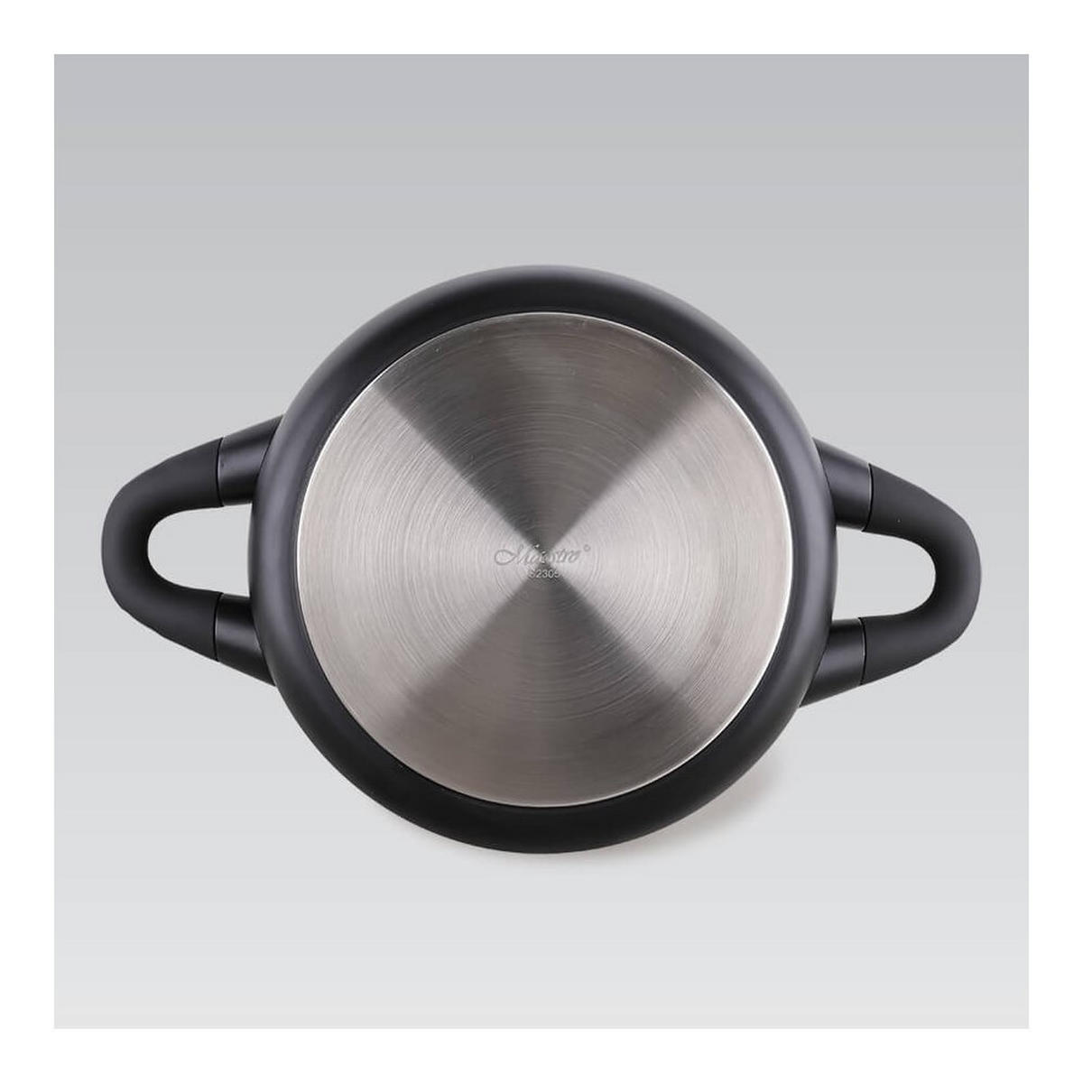 TOPF Schwarz 28/18/10 cm MR401718 - Schwarz, Metall (18cm) - Maestro 