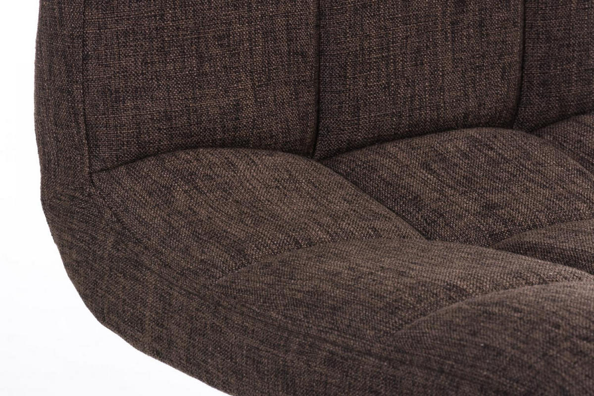 BARHOCKER Stoff braun - Chromfarben/Braun, Textil/Metall (46/94/47cm) - CLP