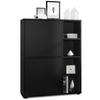 HIGHBOARD Cuba Türen in Schwarz matt - Schwarz, Holzwerkstoff (79/105.5/35.5cm) - Vladon