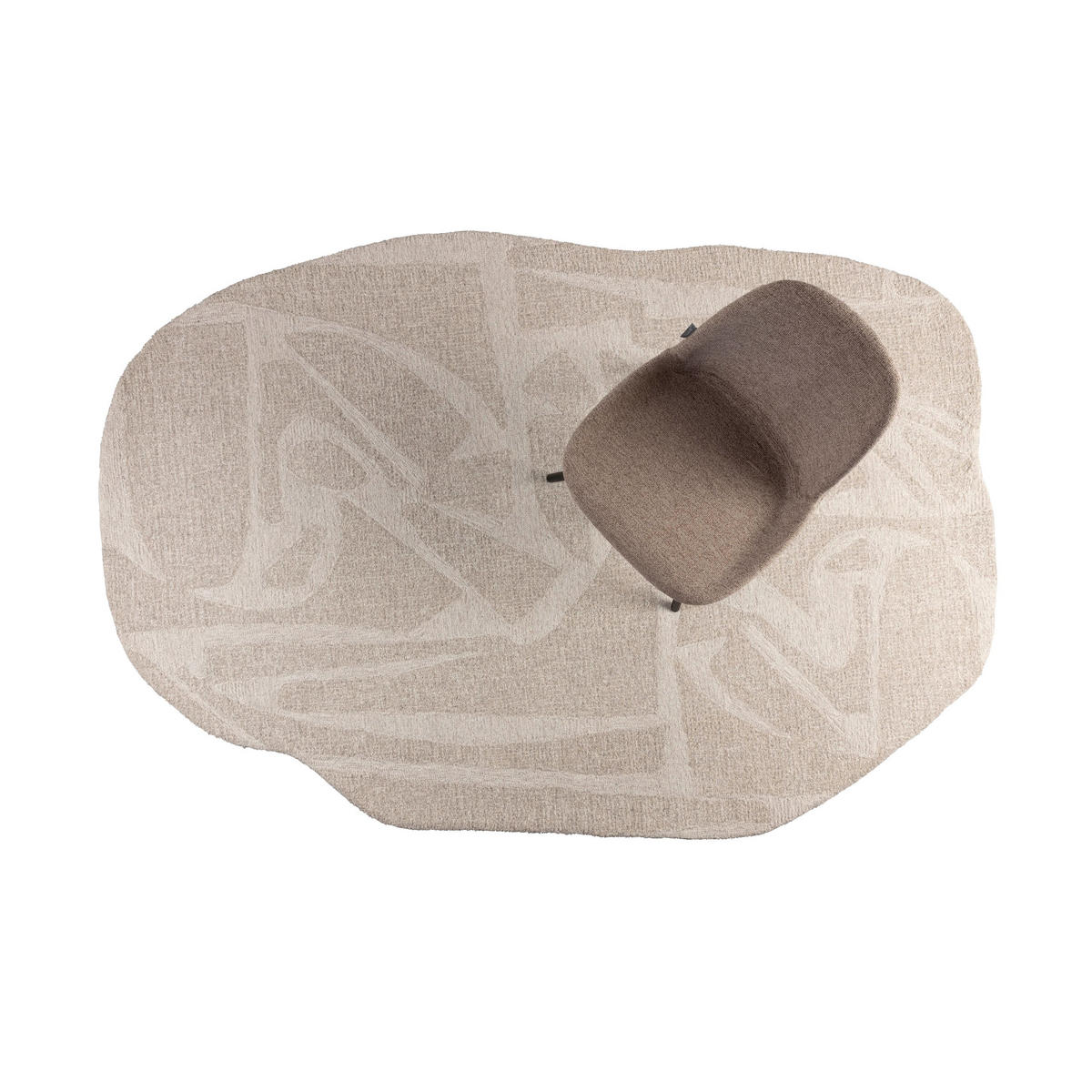 TEPPICH Forms 160x230 cm Beige - Weiß, Textil (230/160cm) - Zuiver