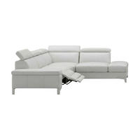 ECKSOFA Talisman Echtleder mit 1 x Relaxfunktion Weiß - Weiß, Leder/Metall (271/224cm)