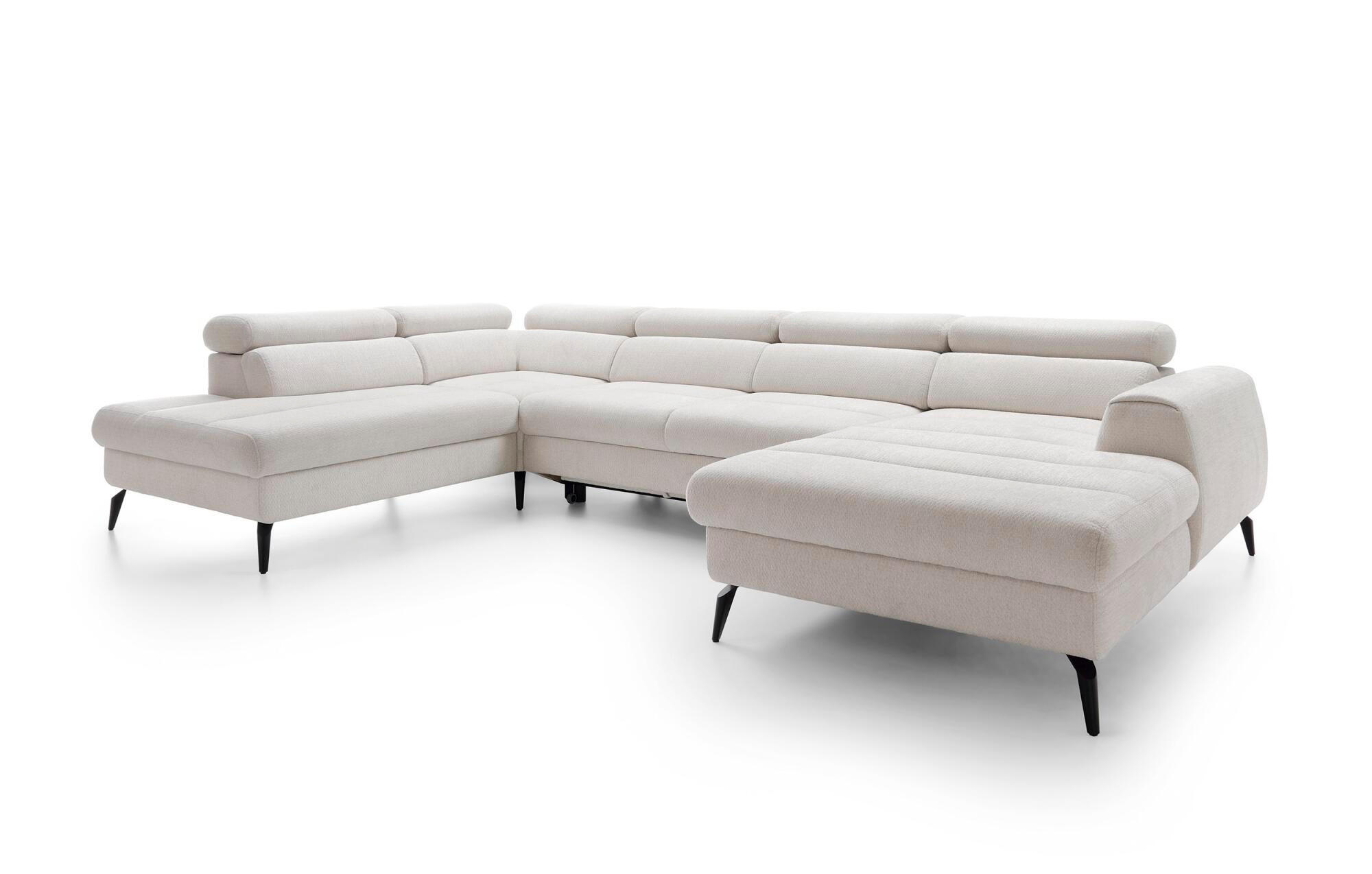 ECKSOFA JAZZ Beige 345x216x93 cm - Beige, Textil (345/216cm) - FURNLUX