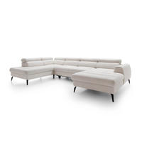 ECKSOFA JAZZ Beige 345x216x93 cm - Beige, Textil (345/216cm) - FURNLUX
