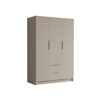 KLEIDERSCHRANK Calwi I - Kaschmir/Goldfarben, Holzwerkstoff/Kunststoff (150/216/60cm) - MIRJAN24
