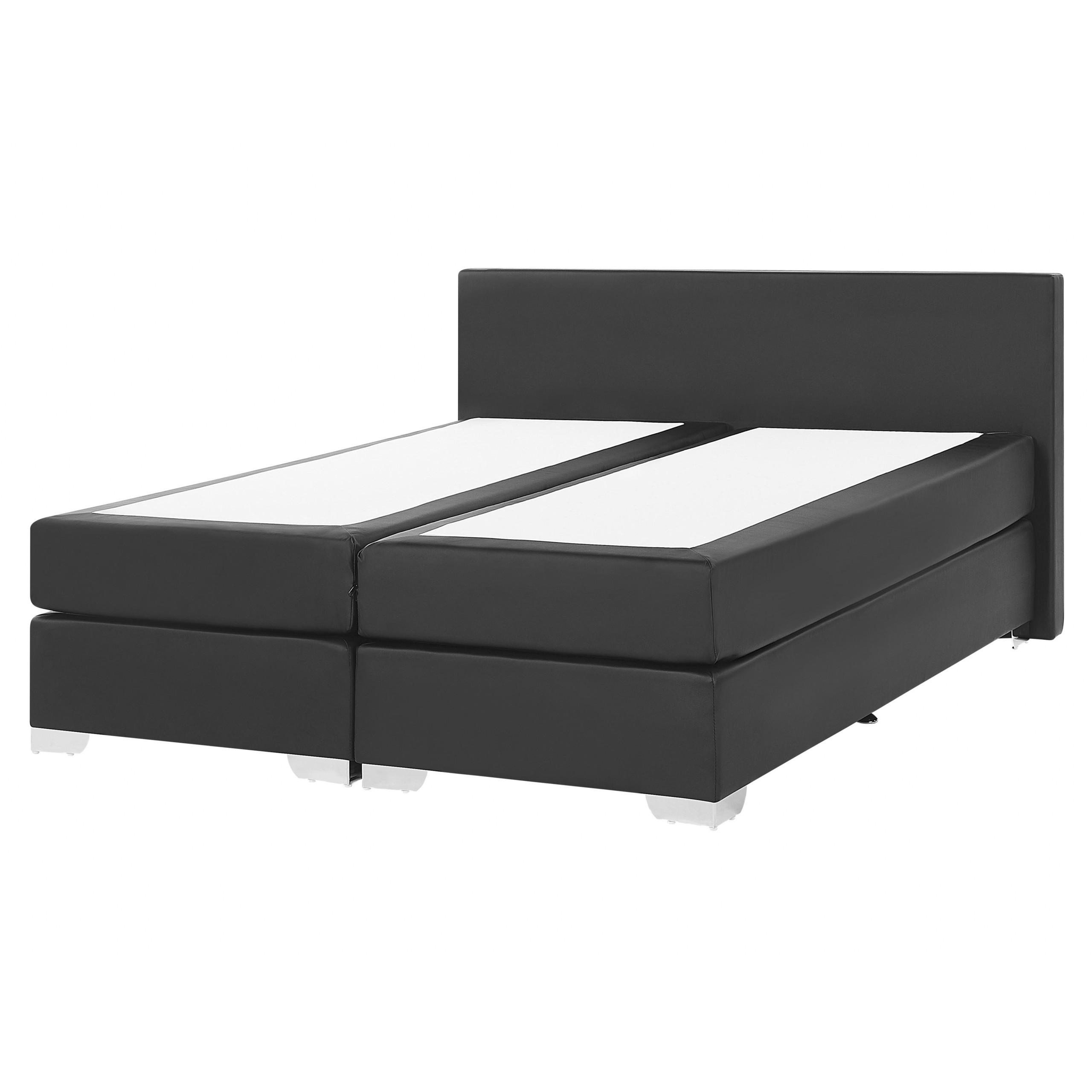 Beliani BOXSPRINGOVÁ POSTEL 160/200 cm Černá President