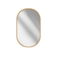 WANDSPIEGEL Glasspiegel Oval Gold 70/50/2 cm - Goldfarben, Glas (50/70/2cm) - EMKE